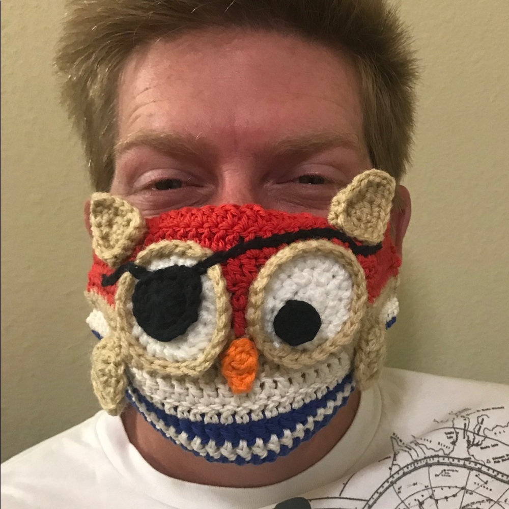 Pirate Owl Face Mask